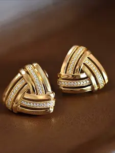 Triangle Twisted Knit Earrings, Stylish Twist Design Jewelry Accessory, Perfect Gift Idea for Women & Girls, Trendy Fashion Statement, Fashionable Jewelry Accessories