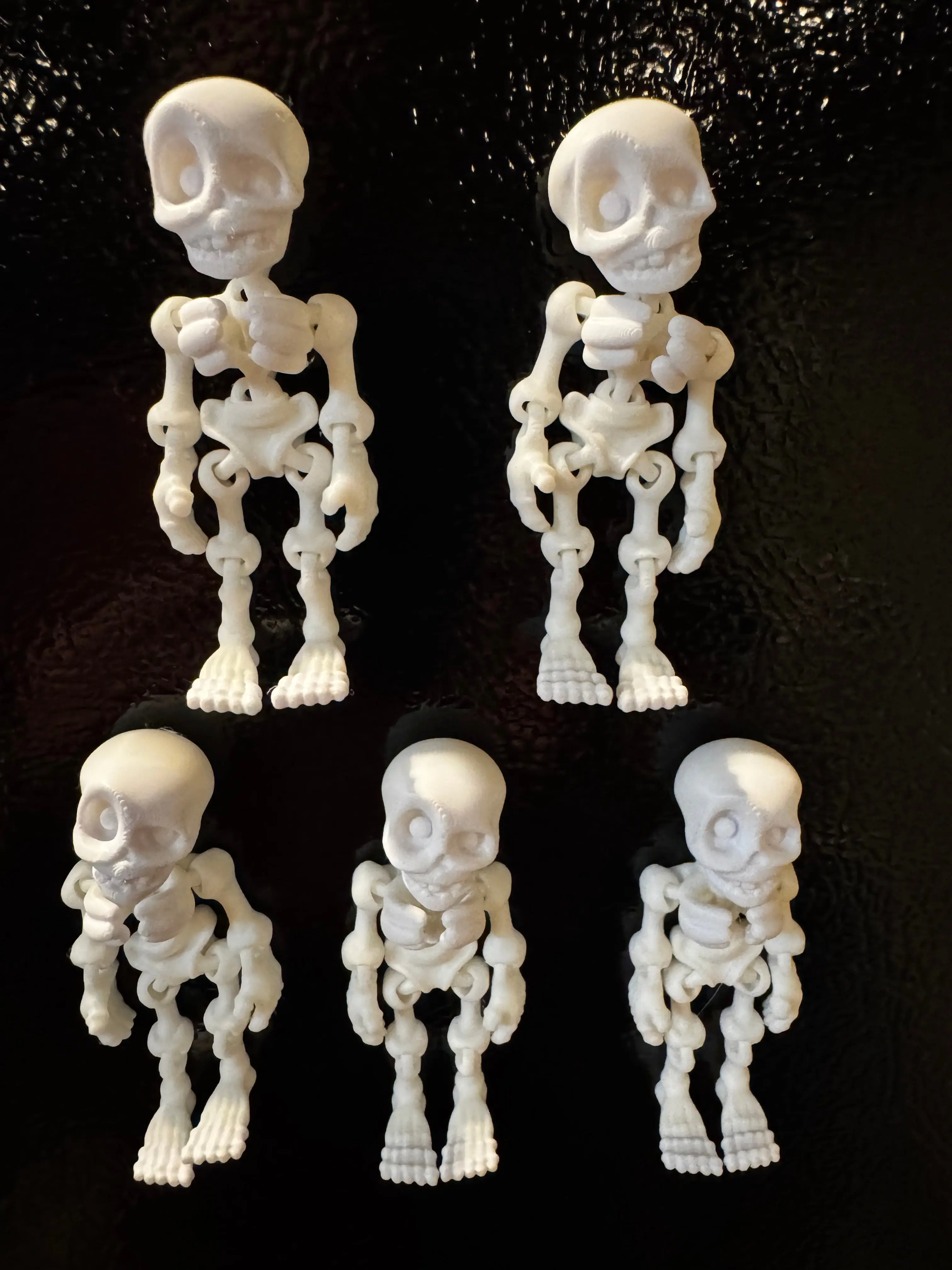 (5) Skeleton Magnets | Movable Joints | Fridge Halloween Decor Desk Toy