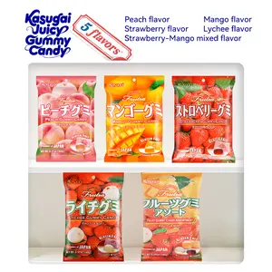Imported from Japan: Kasugai Assorted Fruit Flavor Gummies QQ Gummies, Gummy Candies, Children's Casual Snacks