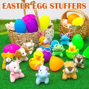 24 Mini Stuffed Animals Bulk, Party Favors For Kids Treasure Box Toys Classroom Plush Toys Claw Machine Key Chains Carnival Prizes, Small Valentine Halloween Christmas Gifts Stocking Stuffers