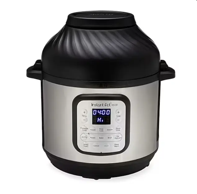 Instant 8QT Duo Crisp Air Fryer Pressure Cooker Combo Multi Cooker 11 in 1 Electric Cooker with Air Fry Roast Bake Broil Dehydrate Steam Saute Slow Cook Rice Cooker Yogurt Maker Large Family Kitchen Appliance