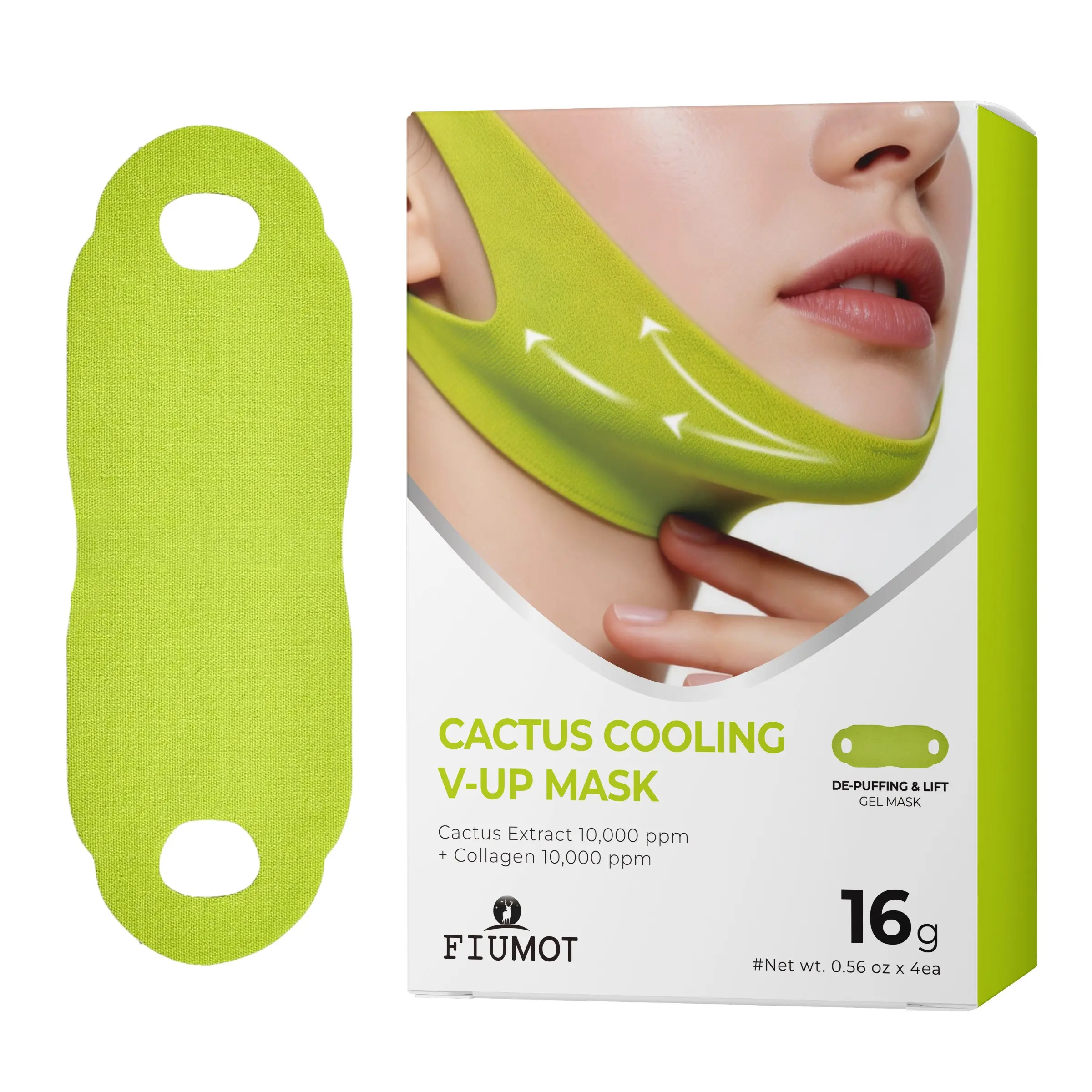 Cactus Cooling V-Shape Lifting Mask, Improves Double Chin, Tightens  Jawline, Creates Small V Face, Ear Hanging Sculpting Band, Facial Sheet  Mask - TikTok Shop