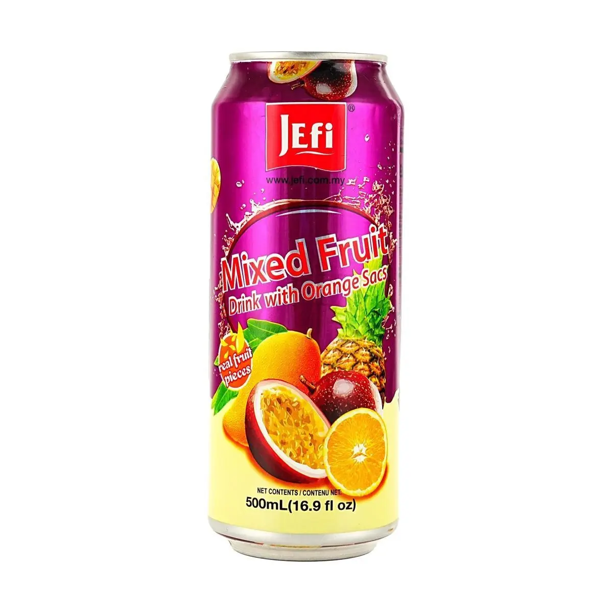 JEFI Korean Orange Pulp Mixed Fruit Juice Drink 500ml - Refreshing Citrus Beverage