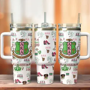 Kappa Alpha Aka Classic Tumbler 40oz With Handle/ 20Oz no Handle, Sorority Style Cup, Gift for Students and Best Friends