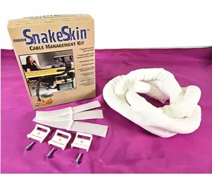 1/2 inch SNAKESKIN Cable Management Kit - White - 8 feet