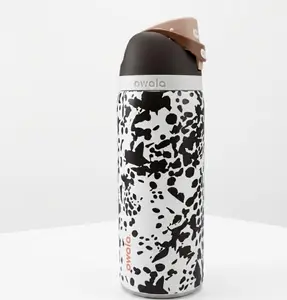 Personalized Owala 32oz FreeSip Stainless Steel Cowgirl Core Water Bottle, Western Cow Print Tumbler