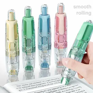 Father's Day Deal -Retractable Correction Tape: (1 Random Color + 2 Refills) / (4 Units + 8 Refills) -Easy to Use, Instantly Corrects Errors, Ideal for Home, Office, And School Supplies