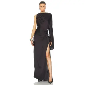 L'Academie by Marianna Cassia Gown in Dark Brown