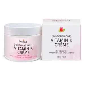 Reviva Labs Vitamin K Cream for Under-Eye Dark Circles, Bruising & Spider Veins – with Fruit Extracts, 2 oz