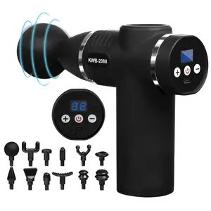 Handheld Percussion Massage Gun with 12 Replaceable Heads, USB Rechargeable, Ideal Gift for Athletes, Family & Friends