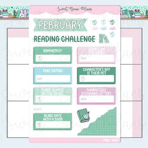 February 2026 Reading Challenge Stickers | Fnc 1401