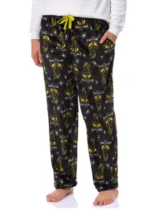 Grinch Pajama Pants Dr Seuss How The Grinch Stole Christmas Mister Grinch Sherpa Fleece Men's Lounge Pajama Pants