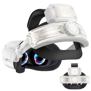 Charging Head Strap, Adjustable Headband with Built-in 5200mAh Battery, Fast-charging VR Head Strap for Oculus Meta Quest 2