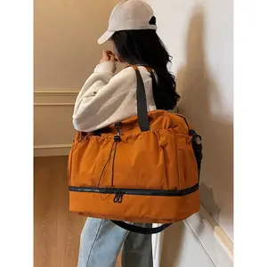 Fashionable New Four-Level Universal Large Capacity Travel Bag, Travel Duffle Bag, Zipper Duffel Bag, Waterproof Dry and Wet Separation Gym Tote for Men and Women, Portable Storage for Short Trips