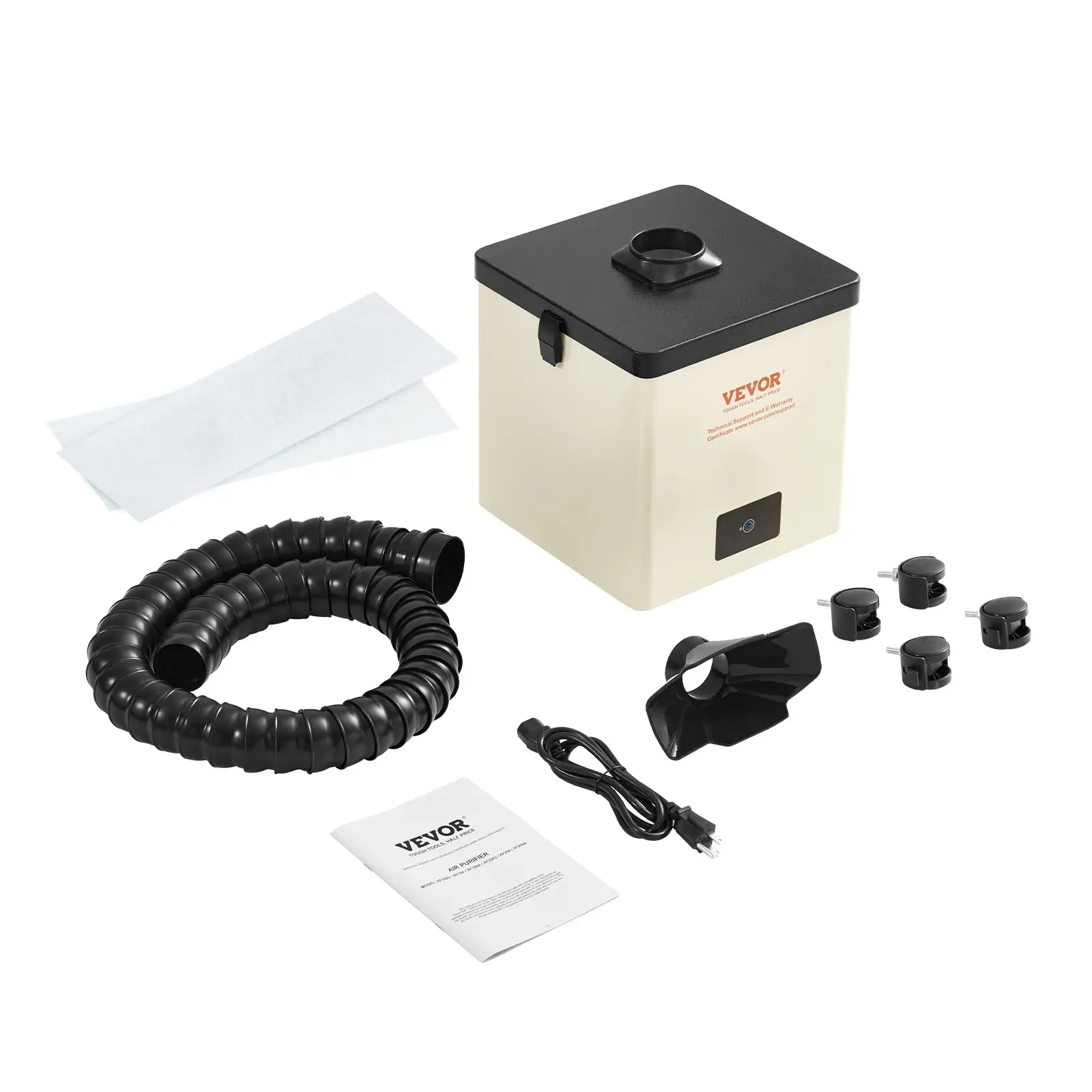 VEVOR 100W Soldering Fume Extractor, Indoor Use Home Smoke Absorber with 3-Stage Filters, 240 m/h Strong Suction for Soldering, Engraving, 240 M/H Suction, Office