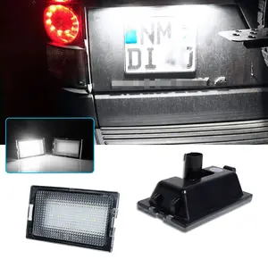 2pcs White LED License Plate Number Lights For Land Rover Range Rover Sport L320 Discovery 3 4 LR3 LR4 L319 Freelander 2 LR2 L359,  Replace OEM part# XFC500040