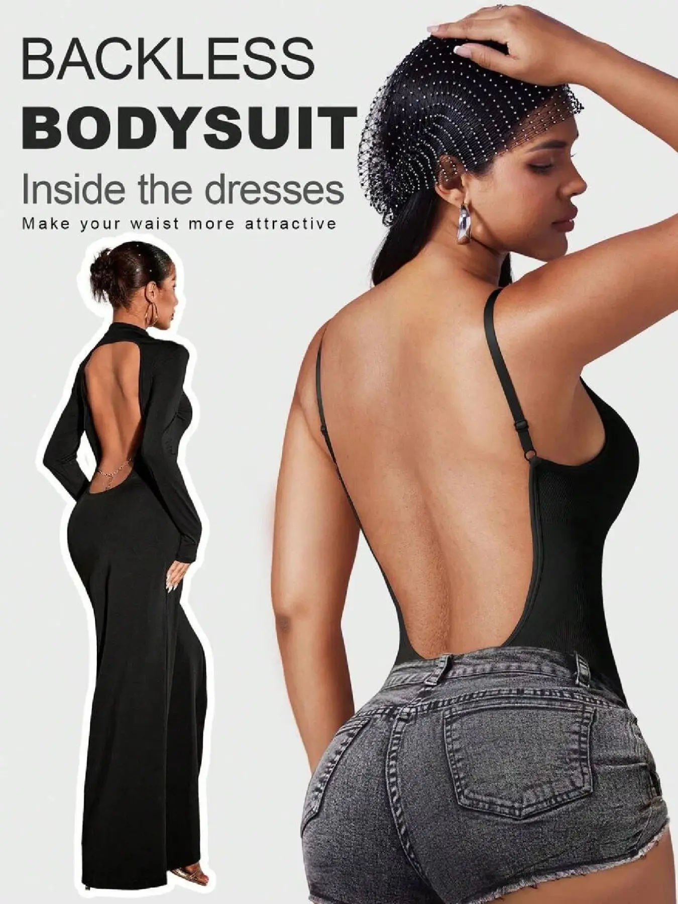 Seamless Shapewear Romper, Full Coverage Tummy Control & Breast Support, Backless Thong Compression Garment, Breathable, Postpartum & Daily Wear