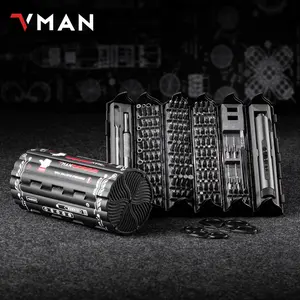 138 in 1 Precision Screwdriver Tool Set, Electric High Magnetic Screwdriver Tool for Repair, Magnetic Power Tools Set, Power Tool Compatible Hardware, Tool Kit, Heavy Duty, Cordless Metal Tool Box