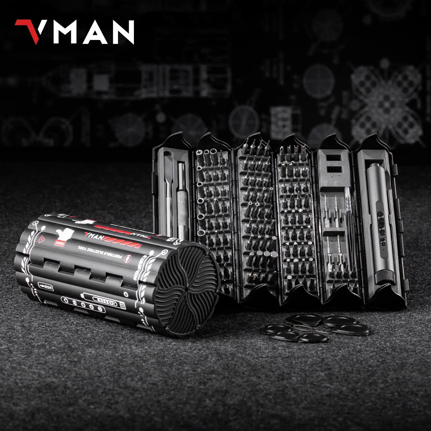 138 in 1 Precision Screwdriver Tool Set, Electric High Magnetic Screwdriver Tool for Repair, Magnetic Power Tools Set, Power Tool Compatible Hardware,