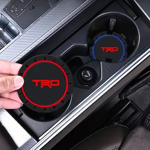 2pcs Car Water Cup Pad, Anti-Slip Drink Holder Mat, Car Coaster for Trd Corolla Yaris Aygo Prius Chr Camry Auris Avensis Land