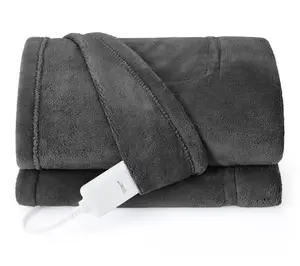 Sunbeam Extra-Long Microplush Heated Throw withFoot Pocket