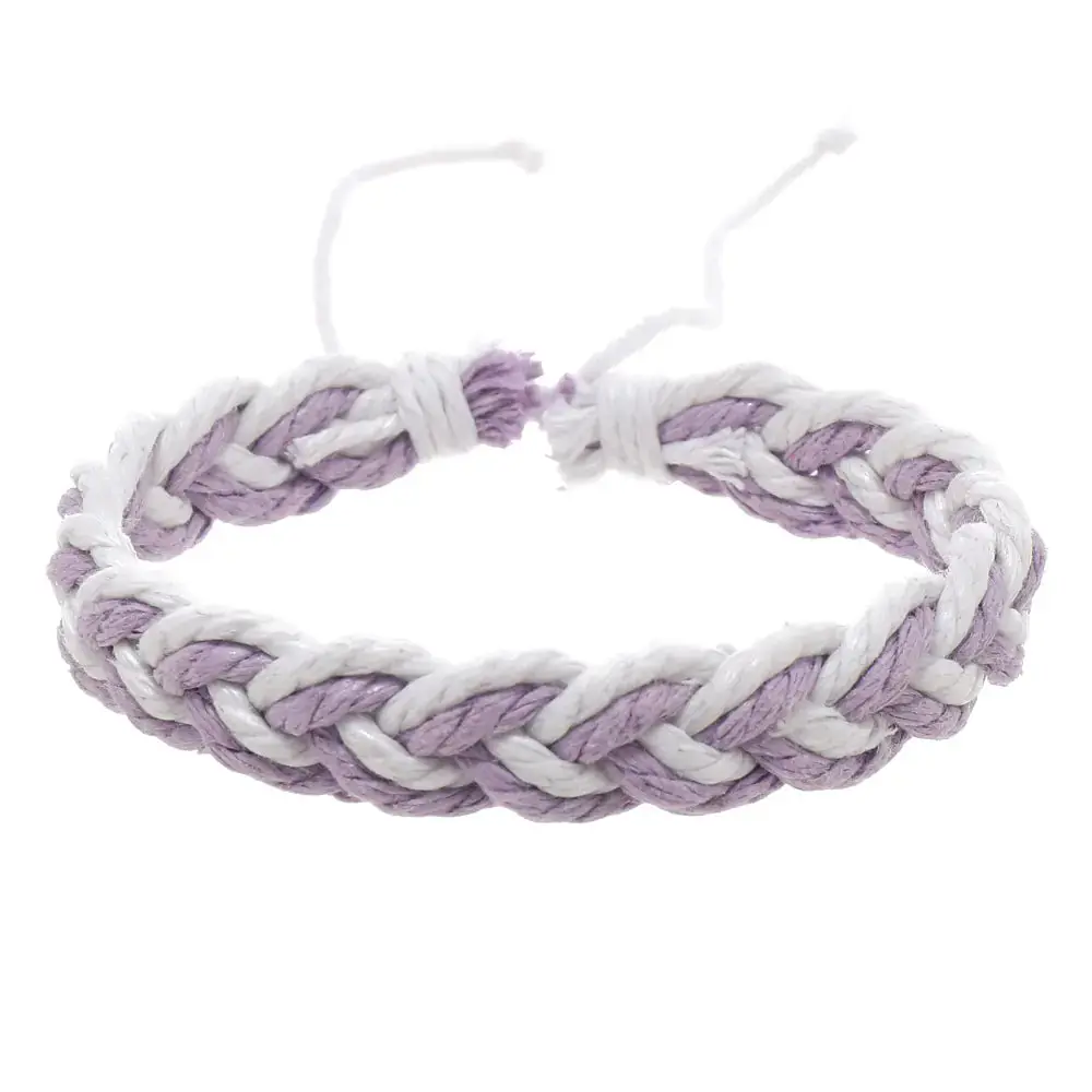 Handwoven Cotton String Bracelet in Artistic Style