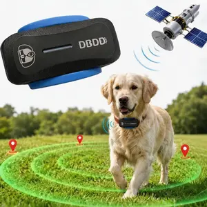 DBDD Smart GPS Dog Collar, Global Real-Time Position & Custom Electronic Geo-Fence Alert, IP67 Waterproof Anti-Lost Collar with Built-in Sound & Flash Locator for Outdoor Dogs