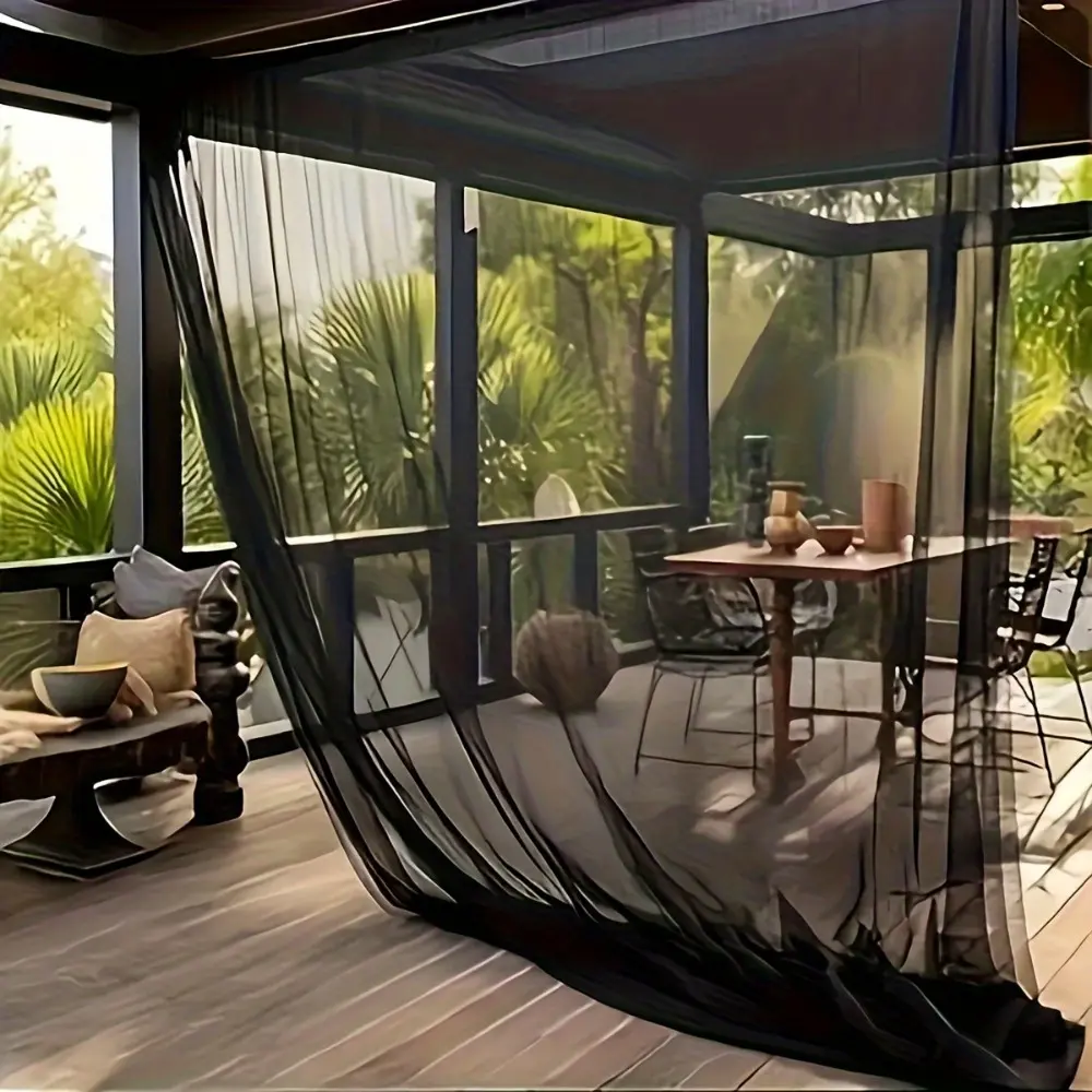 12 Pack Outdoor Mosquito Netting, Extra Dense Garden Mesh Screen with Rope & Buttons, Decorative Insect Barrier for Balcony, Patio, Gazebo, Fruit Trees, RV, Camping & Outdoor Events