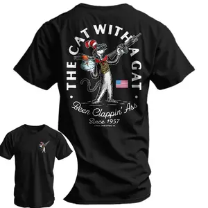 Cat With A Gat Remix Men's T-Shirt Crewneck Cotton, T-Shirt Sweatshirt Hoodie for men and women