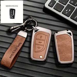 Zinc Alloy Key Shell, Suitable for Toyota Aygo, Yaris, Highlander, Camry And RAV4 Models, with 3-Button Key Cover