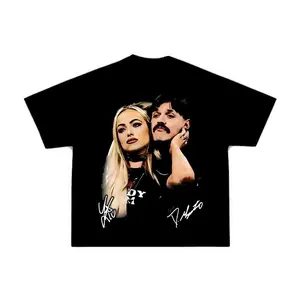 "Bonnie & Clyde" Liv Morgan & Dominik Mysterio  T-Shirt – Iconic Couple Graphic Tee, Featuring Signed Design, Perfect for Fans of Wrestling & Power Couples