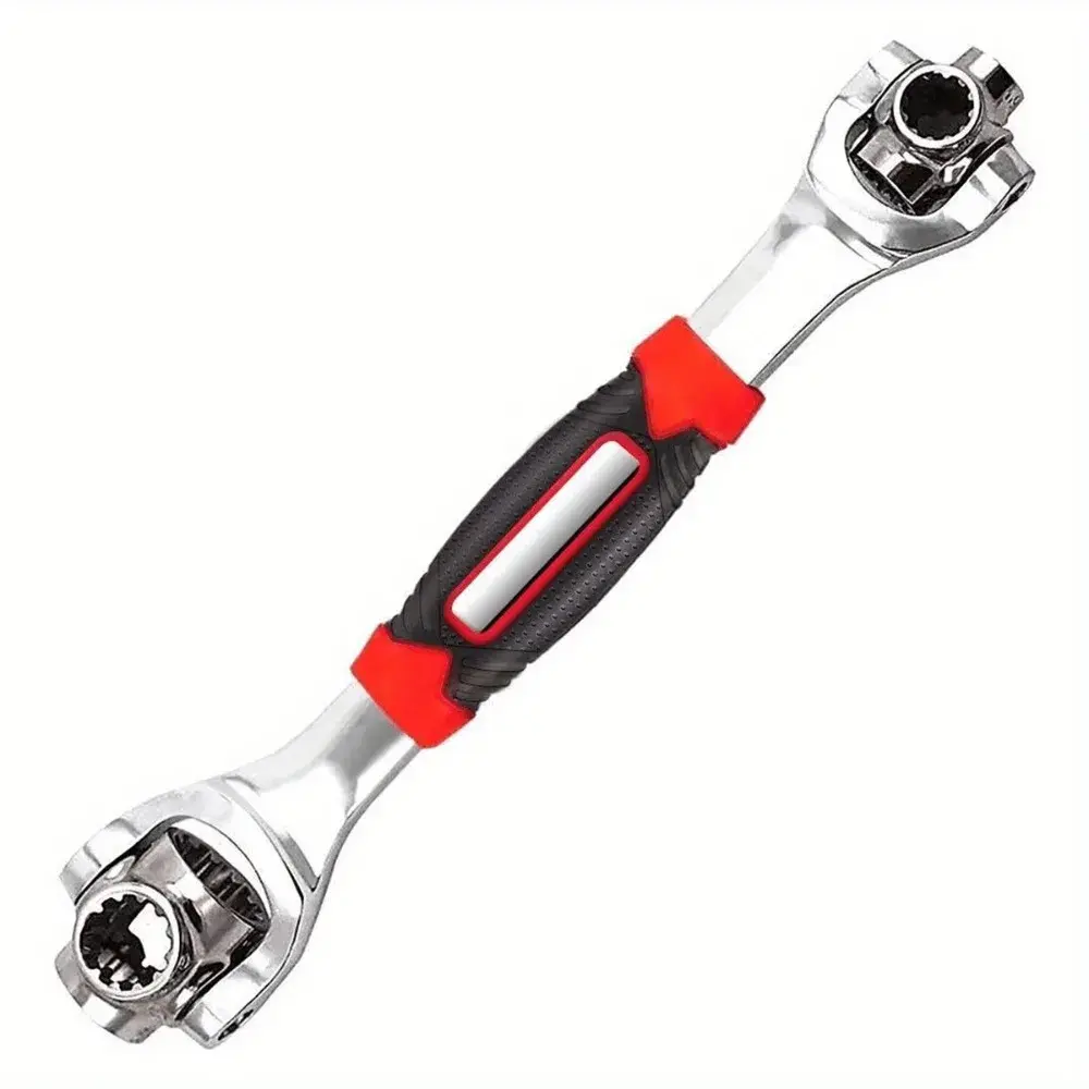 48-in-1 Metal Adjustable Socket Wrench, Car Tool with 360-Degree Rotating Head, Multi-Size Universal Combination Spanner for Home, Car Repair