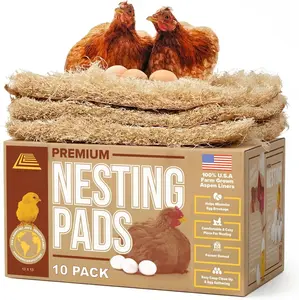 Pet and Pasture, Premium Laying Hen Nesting Pads, USA Grown & Sustainably Harvested, 13 x 13 (10 Pack)