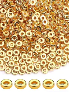 6mm Flat Round Spacer Beads, Decorative Beads, DIY Jewelry Making Beads, Suitable for DIY Bracelets, Necklaces, and Earring Crafts