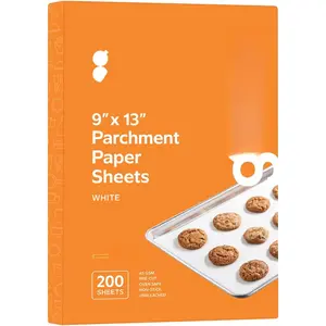 [9 x 13 Inch - 200 Count] Pre-Cut  Paper Baking Sheets, Non-Stick, Unbleached,  Paper Sheets for Baking & Cooking - White - Formerly Comfy Package