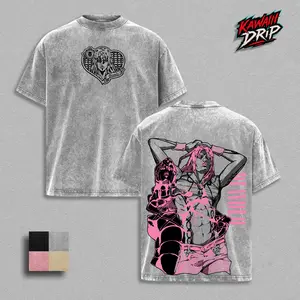 Diavolo Washed T-Shirt & Hoodie | JoJo’s Bizarre Adventure Golden Wind King Crimson Stand Time Erase Anime Manga Graphic Top Double Printed Tee | Menswear Heavy Cotton Unisex Oversize Streetwear Clothing