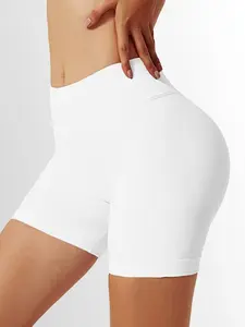 Women's Seamless High Stretch Breathable Yoga Shorts, Stain-Resistant Design, Ideal for Fitness and Daily Wear, Comfortable Running Shorts, High Waist Shorts, Seamless Workout Shorts
