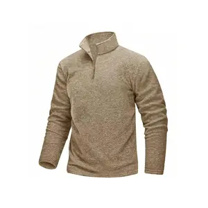 Men's Pullover Sweatshirt Casual 1/4 Zip Fleece Sweatshirt Long Sleeve Running Sports Workout Coat