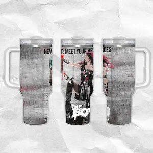 Queen Maeve - The Boys Water Bottle Stainless Steel Thermos Keeps Drinks Hot Cold 24H Portable Travel Mug Gothic Minimal Design Gift for Him Her