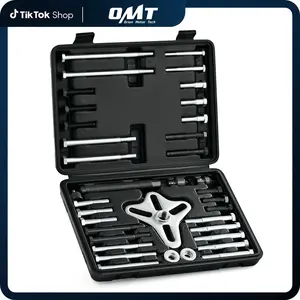 【SummerVibes】Orion Motor Tech Harmonic Balancer Puller Kit, 49pc Power Steering Pulley Puller Installer Tool Set, Heavy Duty Steering Wheel Puller Tool Kit for Flange Type Gear and Crank Puller