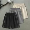 summervibes3-pack loose, versatile pieces featuring side pockets, elastic waistband design, striped color-block panels; suitable for outdoor leisure travel and everyday wear.
