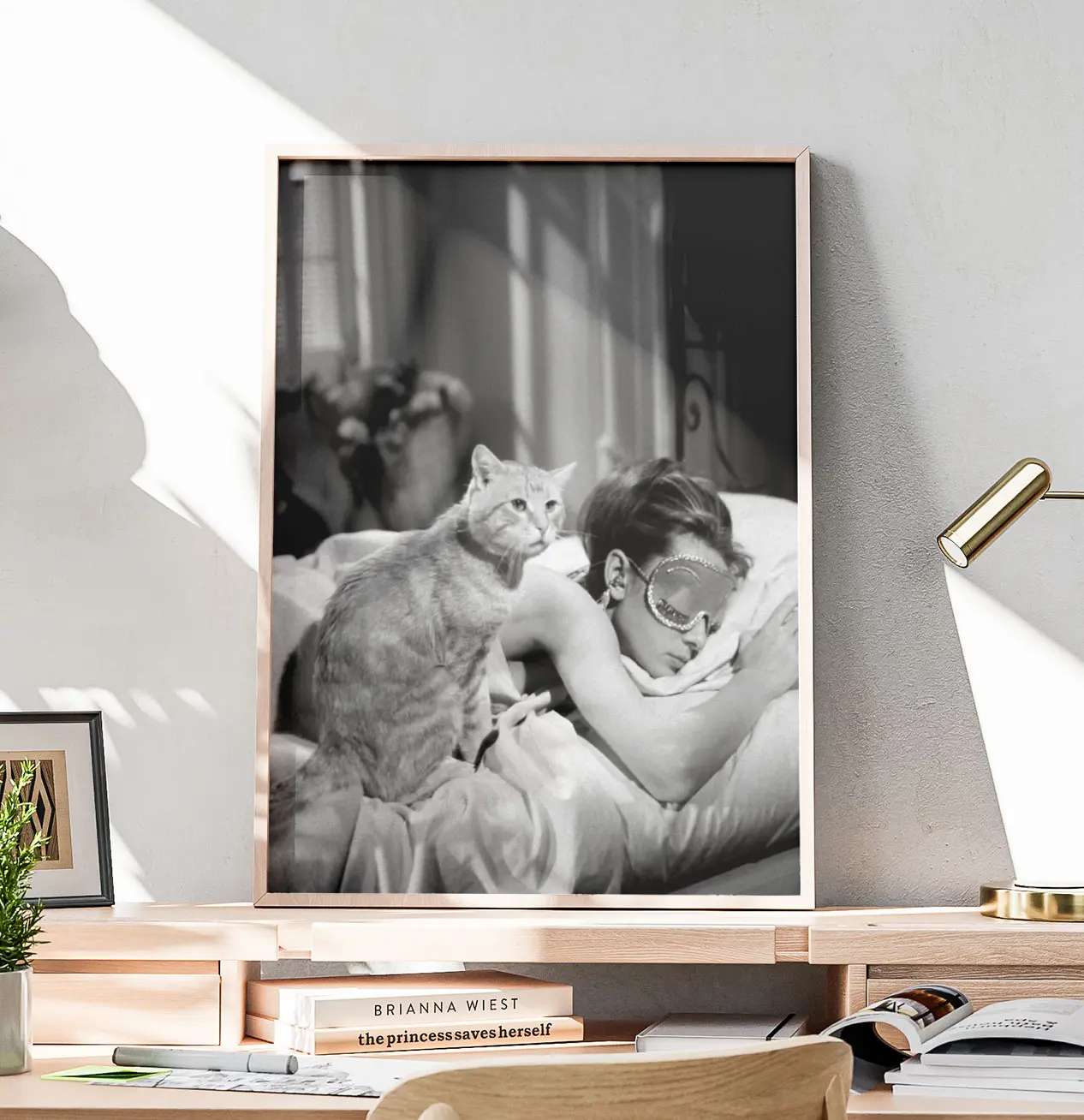 Breakfast at Tiffany’s Audrey Hepburn Poster Print – Classic Vintage Black and White Wall Art Movie Poster for Bedroom, Living Room, Studio, Retro Home Decor Gift for Film Lovers – No Frame Included