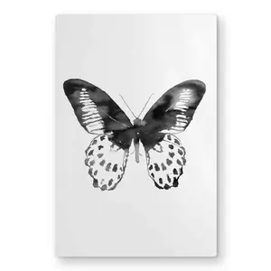 Begin Home Decor C1MP2436G4JJPH 24 x 36 in. Black Butterfly Metal Print Wall Art - Elegant Insect Home Decor