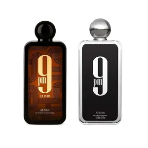 Afnan 9PM & 9PM Elixir 2-Pack Perfume Set for Men | 3.4 oz Each | Long Lasting Amber Vanilla & Spicy Leather Fragrance | Men’s & Unisex Luxury Eau de Parfum Bundle