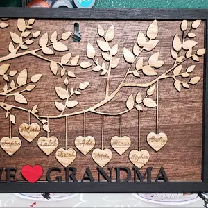 Mom/Grandmother Family Tree Sign Decor Gift Hand Hanging Traditional