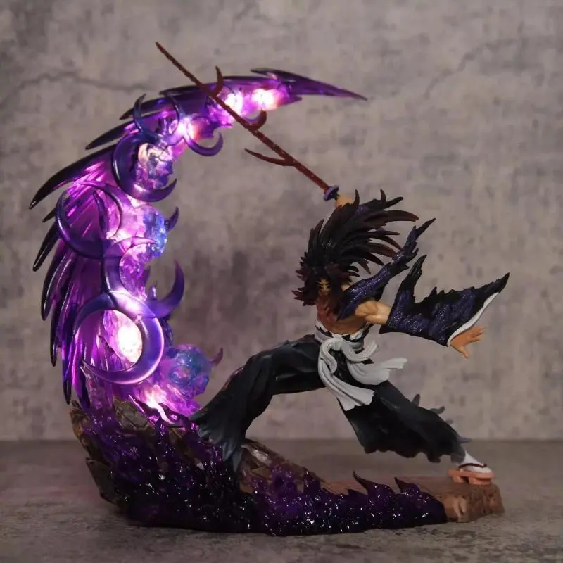 Demon Slayer 23cm Yoriichi Tsugikuni Vs Kokushibo Battle Form GK Figure PVC Glowing Model Statue Home Decor Collectible Toy Gift