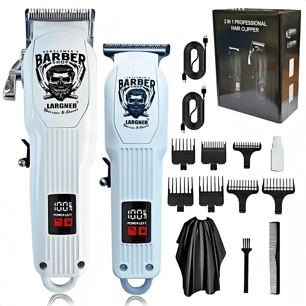 Professional Cordless Hair Clipper & Beard Trimmer, 6000 Rpm Ceramic Blade, 1200mah Rechargeable Battery, for Adults Children Pets