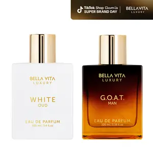 Bellavita Luxury The Bold & Royal Duo Perfume Combo | White Oud Floral Spicy EDP + G.O.A.T Citrus Woody EDP for Men | Long-Lasting IFRA-Certified Luxury Fragrance Set | Perfect Father's Day Gift | Super Brand Day Exclusive