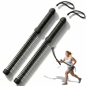 Portable Spring Fitness Training Stick - Cordless Vibration Exercise Bar for Full-Body Workout Heavy-Duty Spring Resistance Stick - No Space Needed, All-in-One Home Gym Tool  High Elasticity Spring Exercise Bar for Indoor & Outdoor