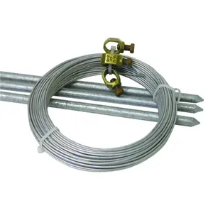 212 MAIN Field Guardian Outdoor Complete Grounding Kit - 6 ft. Galvanized Steel, for Small Areas